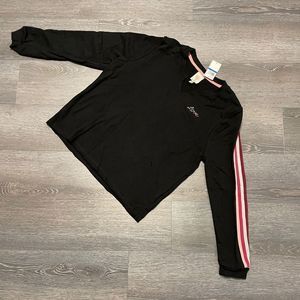 Self Esteem Love Arm Stripe XL Black light sweatshirt Cotton Blend NWT